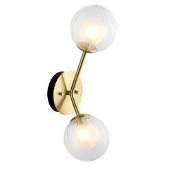 Udo 2 Light Satin Brass Wall Light