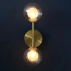 Udo 2 Light Satin Brass Wall Light