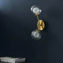 Udo 2 Light Satin Brass Wall Light