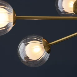 Udo 9 Light sating Brass Ceiling Pendant