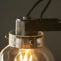 Urban Matte Black & Glass Desk Table Lamp
