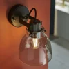 Urban Matte Black & Glass Task Wall Light
