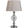 Vanessa Polished Chrome & Glass Table Lamp