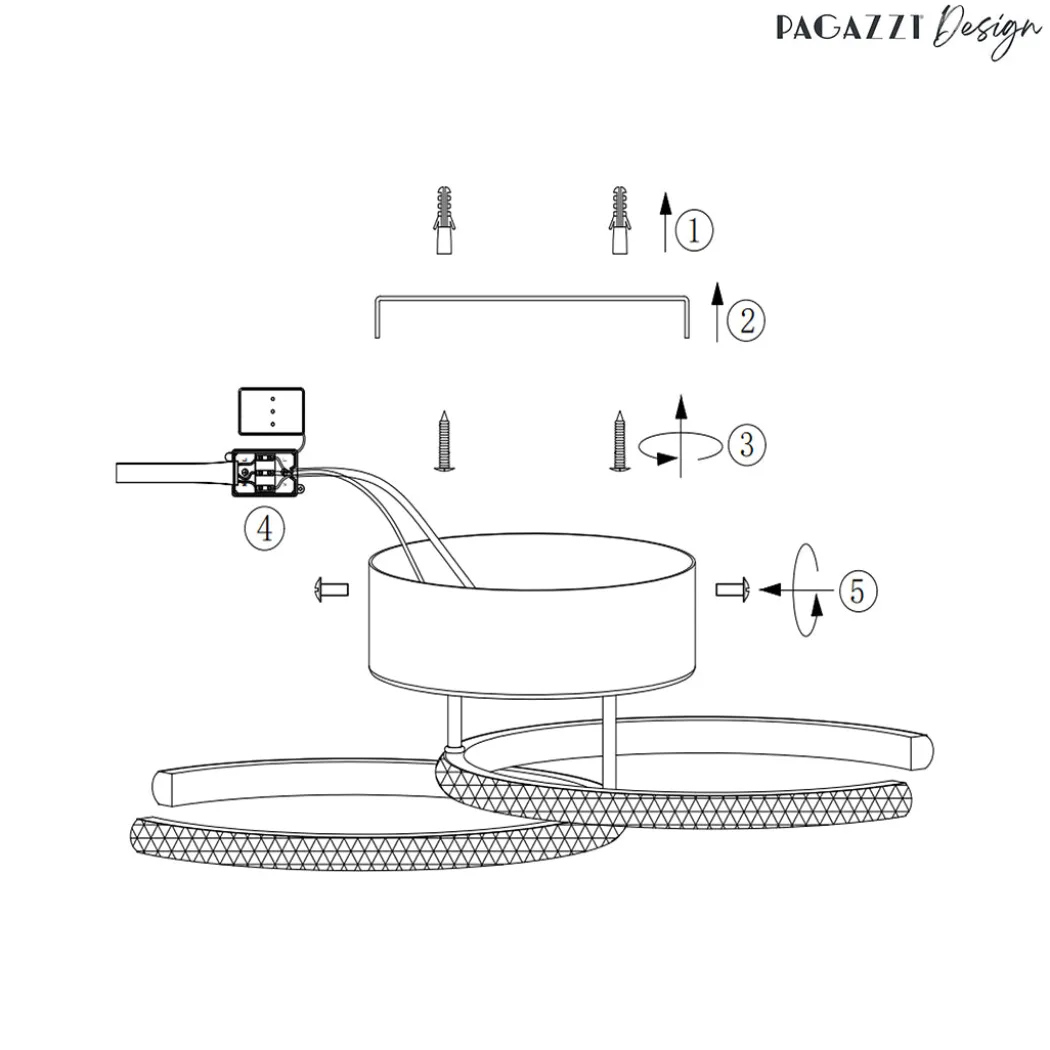 Veloria Chrome LED Flush Ceiling Light