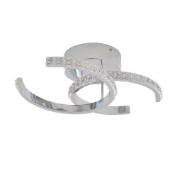 Veloria Chrome LED Flush Ceiling Light
