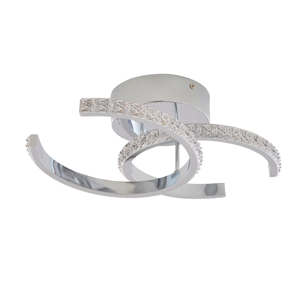 Veloria Chrome LED Flush Ceiling Light