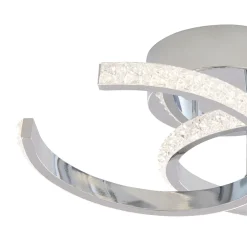 Veloria Chrome LED Flush Ceiling Light