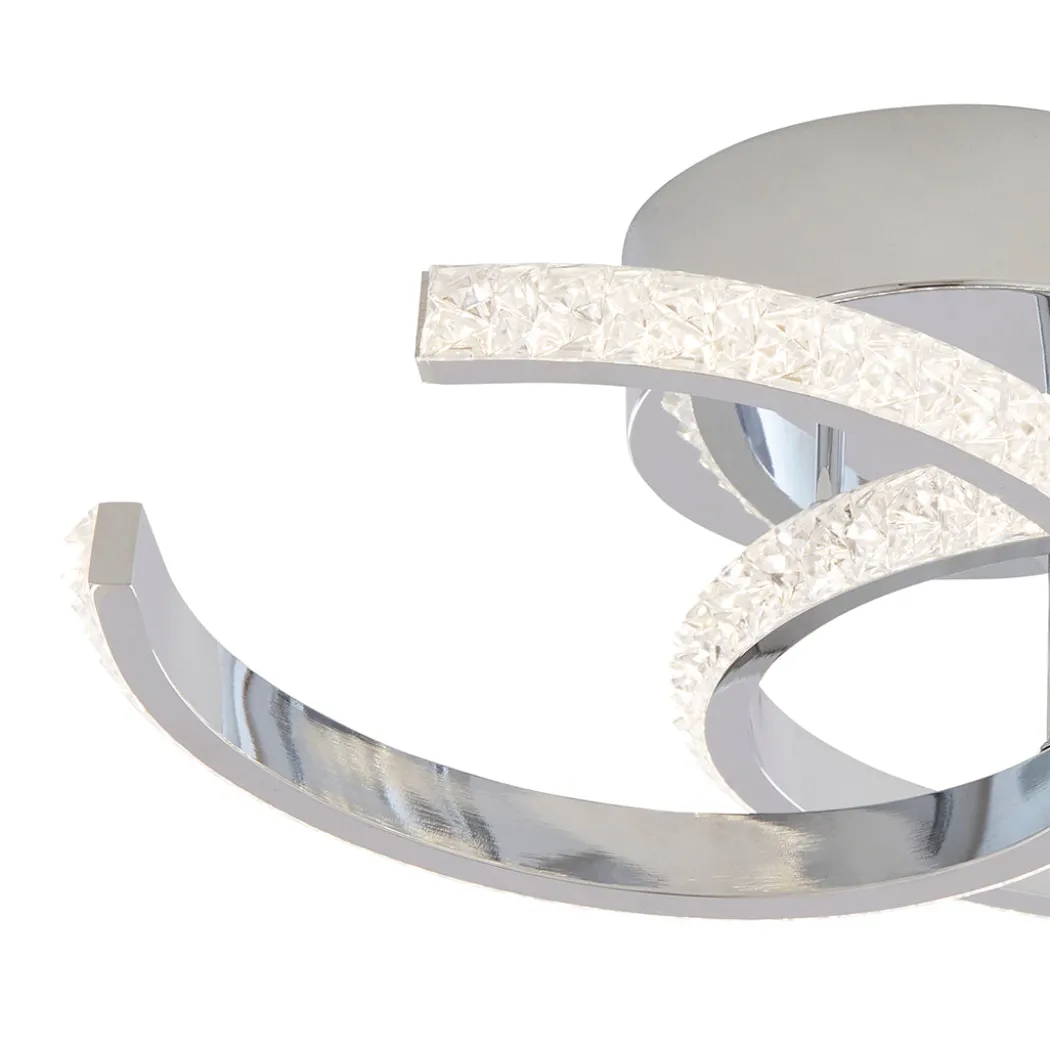 Veloria Chrome LED Flush Ceiling Light