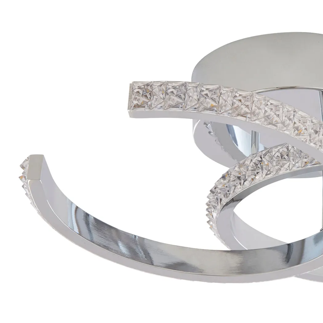 Veloria Chrome LED Flush Ceiling Light