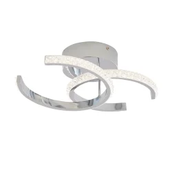 Veloria Chrome LED Flush Ceiling Light