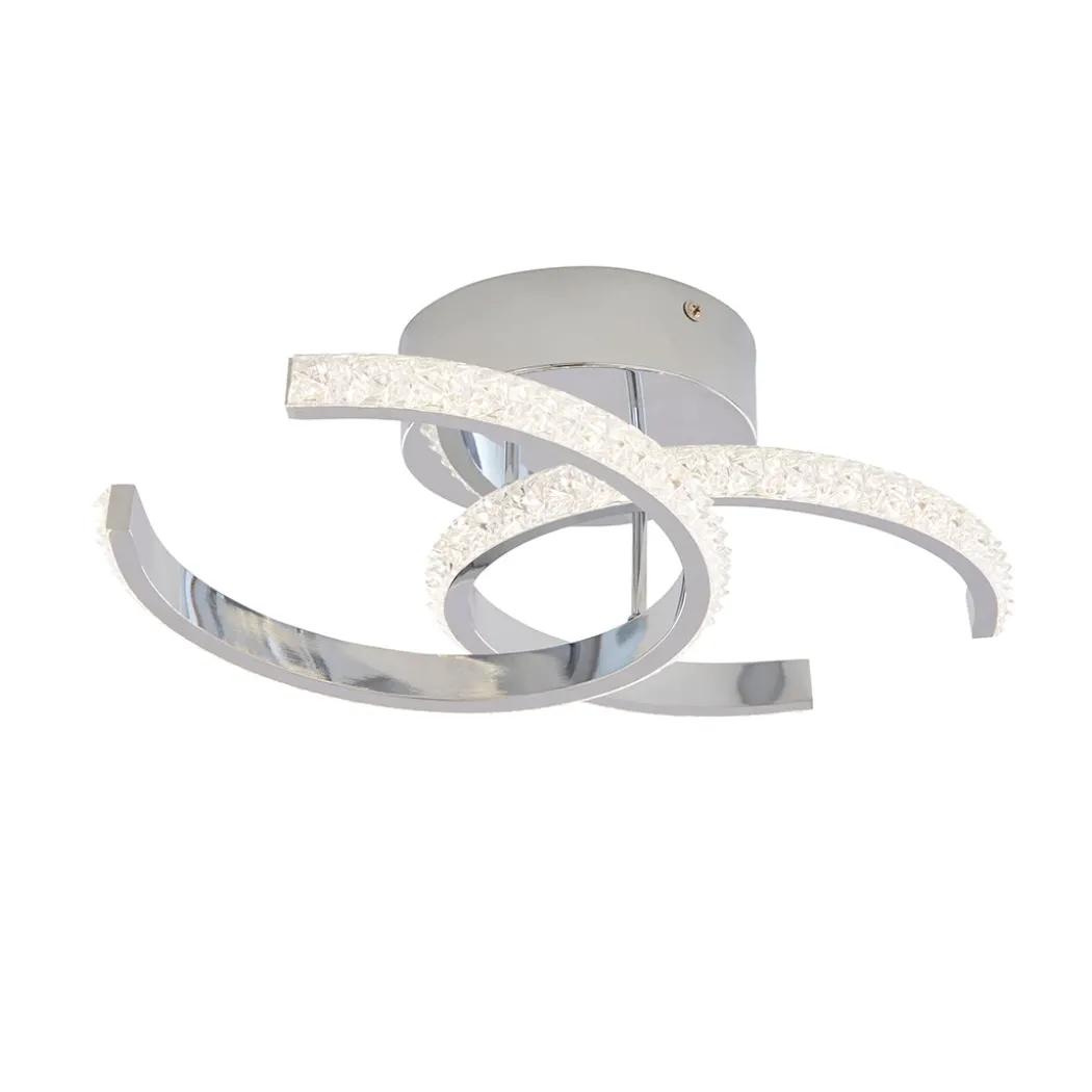 Veloria Chrome LED Flush Ceiling Light