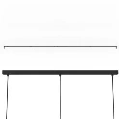 Venezuela 3 Light Black & Gold Ceiling Pendant Bar