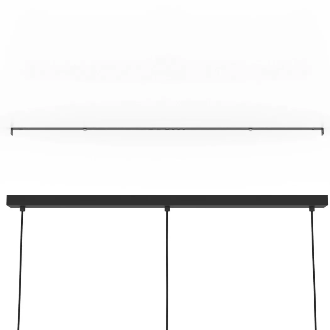 Venezuela 3 Light Black & Gold Ceiling Pendant Bar