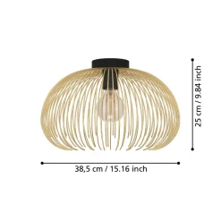 Venezuela Gold Flush Ceiling Light