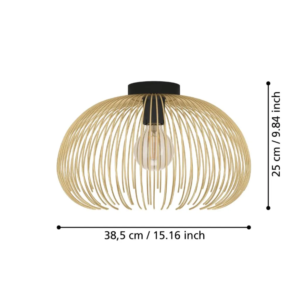 Venezuela Gold Flush Ceiling Light