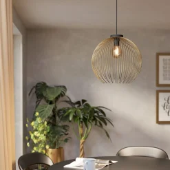 Venezuela Gold Pendant Ceiling Light Large