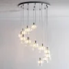 Verina 12-Light Chrome and Crystal Cluster Pendant Ceiling Light