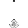 Vernham Opal and Black 1 Light Ceiling Pendant