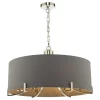 Veyron 6 Light Grey/Nickel Pendant Ceiling Light