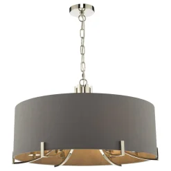 Veyron 6 Light Grey/Nickel Pendant Ceiling Light