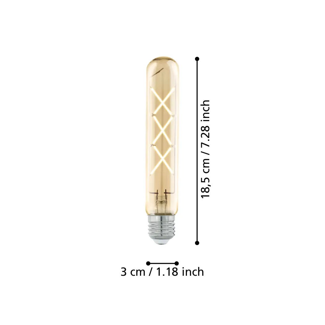 Vintage Tube 4W E27 LED 2200K Amber Bulb