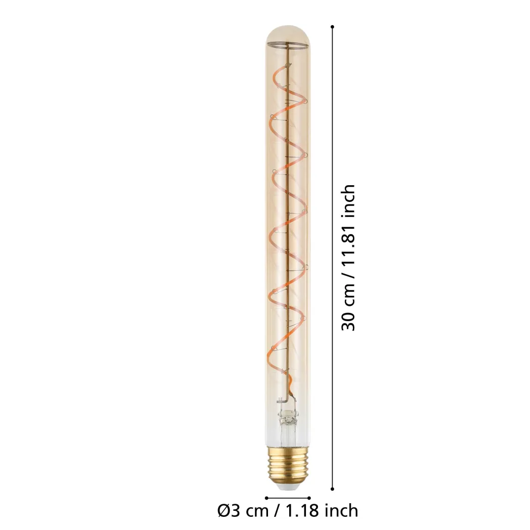 Vintage Tube 4W E27 LED 1600K Amber Bulb