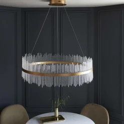 Virbrook Extra Large Gold LED Pendant Ceiling Light