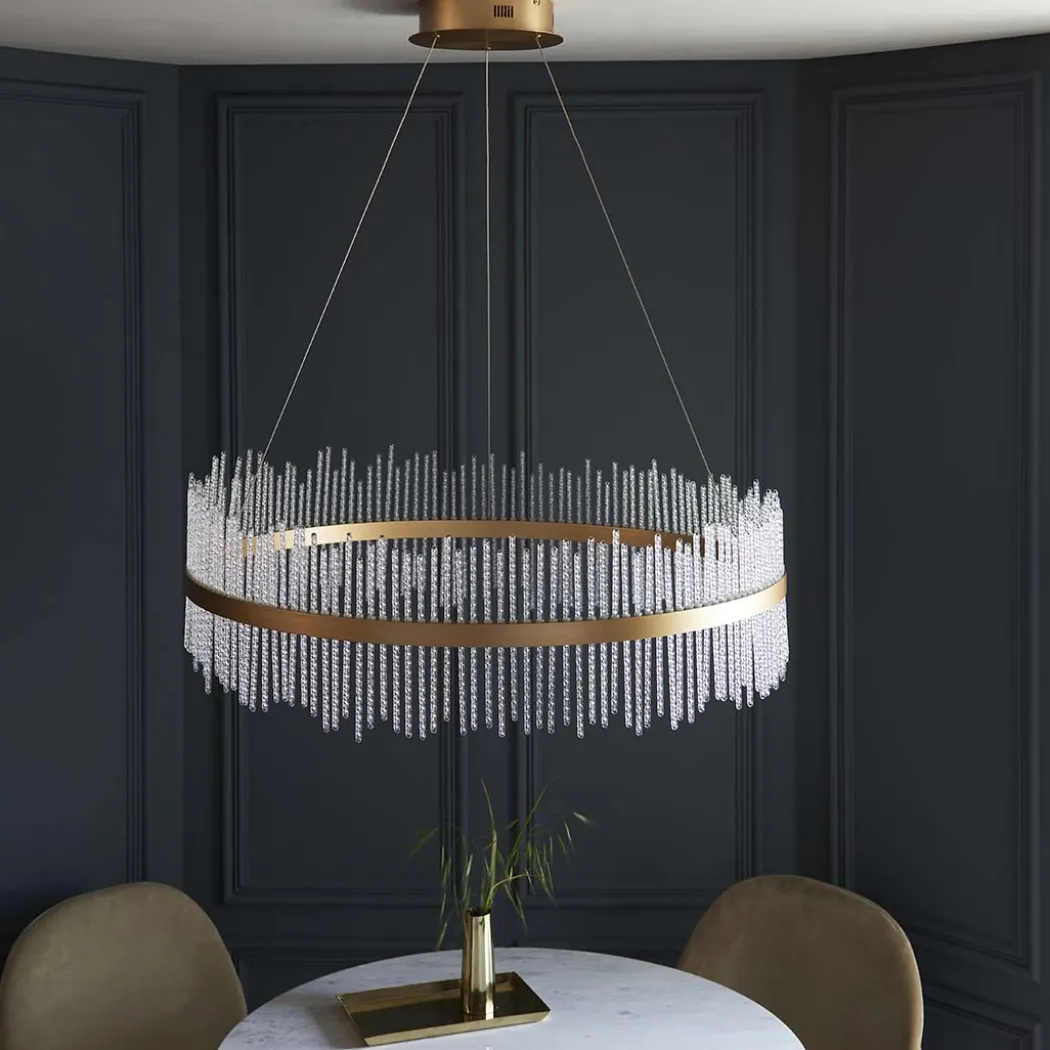 Virbrook Extra Large Gold LED Pendant Ceiling Light