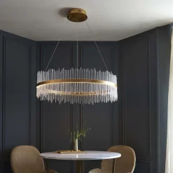 Virbrook Extra Large Gold LED Pendant Ceiling Light