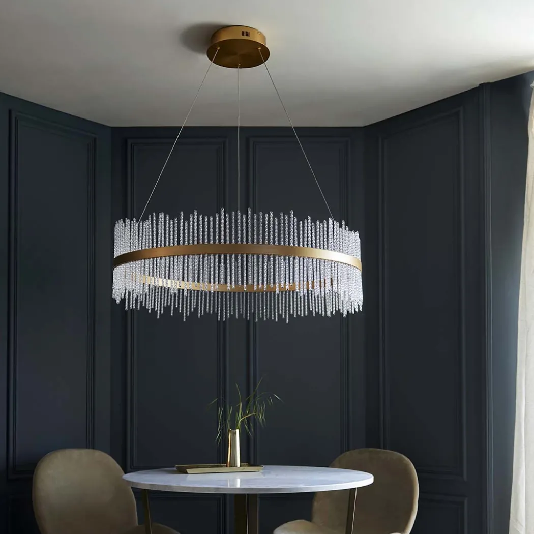 Virbrook Extra Large Gold LED Pendant Ceiling Light