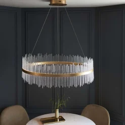 Virbrook Extra Large Gold LED Pendant Ceiling Light