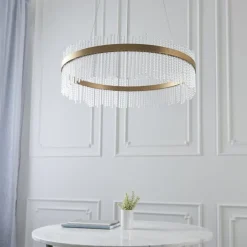 Virbrook Large Gold LED Pendant Ceiling Light
