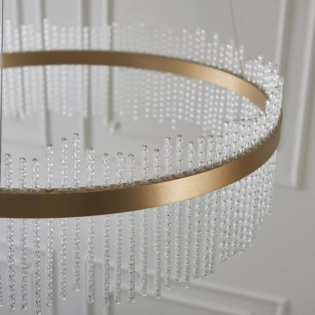 Virbrook Large Gold LED Pendant Ceiling Light