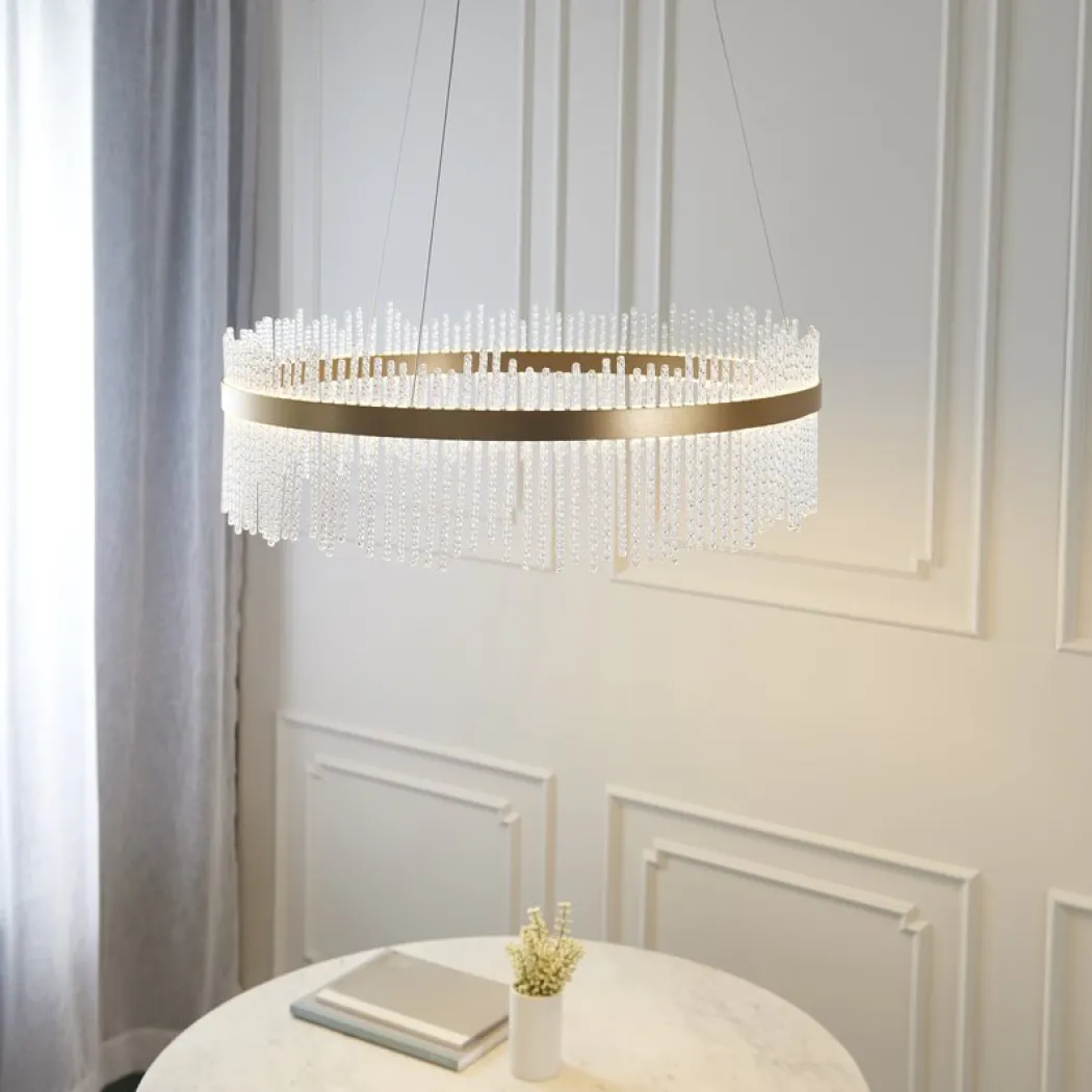 Virbrook Large Gold LED Pendant Ceiling Light