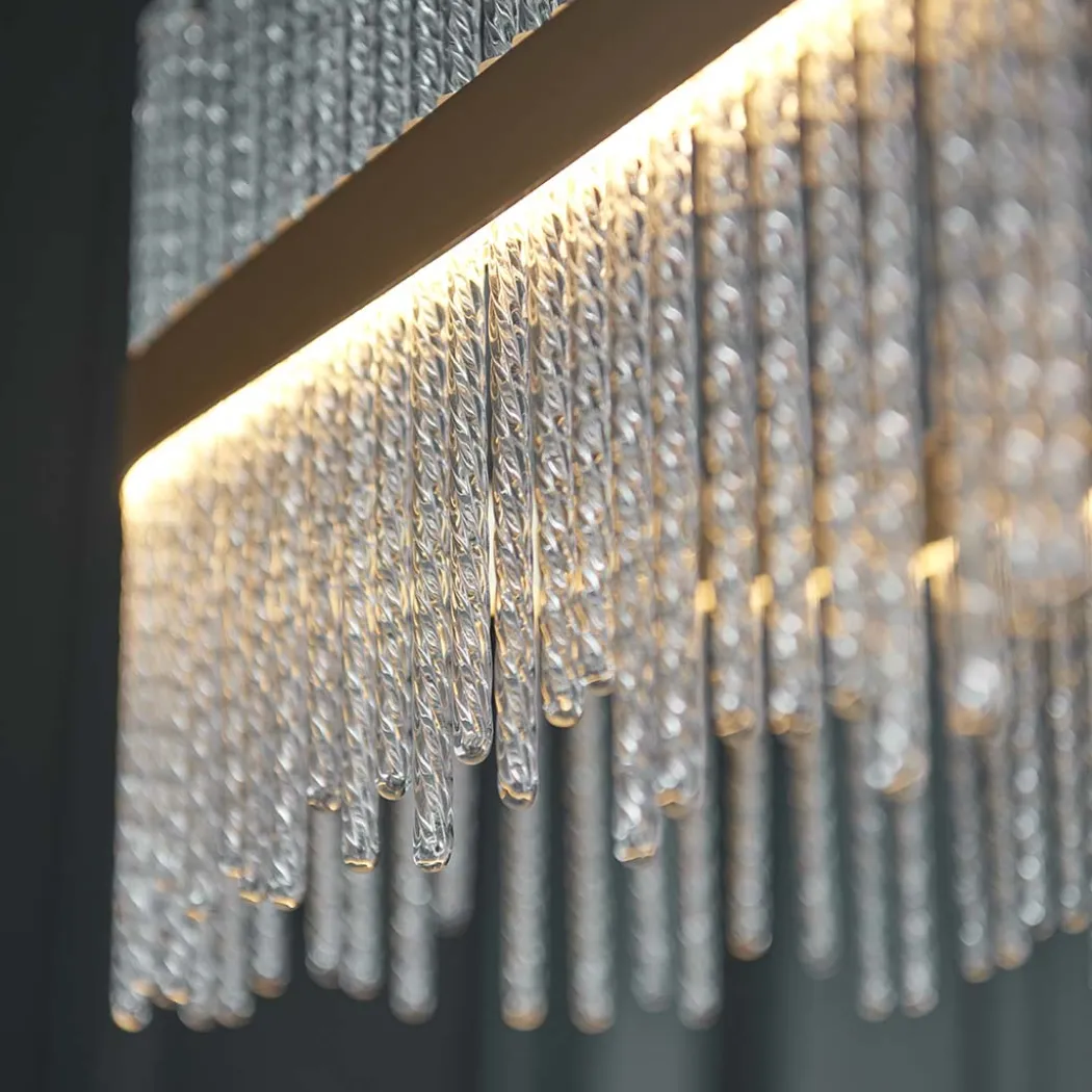 Virbrook LED Gold Linear Pendant Ceiling Light