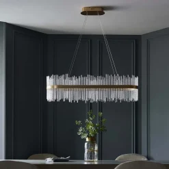 Virbrook LED Gold Linear Pendant Ceiling Light