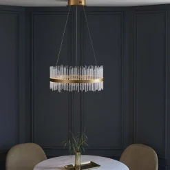 Virbrook Medium Gold LED Pendant Ceiling Light