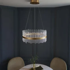 Virbrook Medium Gold LED Pendant Ceiling Light
