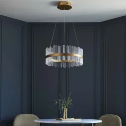 Virbrook Medium Gold LED Pendant Ceiling Light