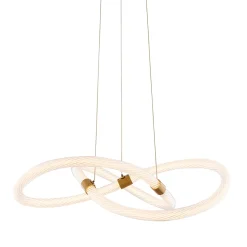 Virello Satin Brass Twist LED Pendant