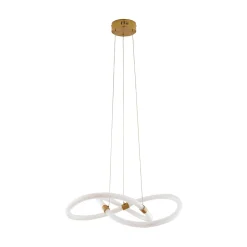 Virello Satin Brass Twist LED Pendant