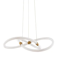 Virello Satin Brass Twist LED Pendant