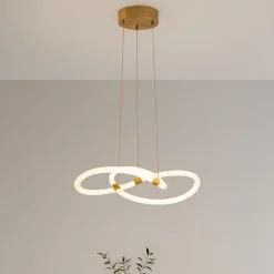 Virello Satin Brass Twist LED Pendant