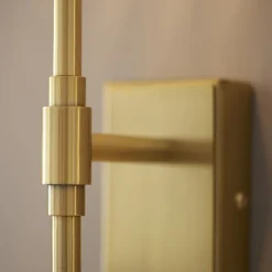 Vitali 2 Light Brass & Glass Wall Light