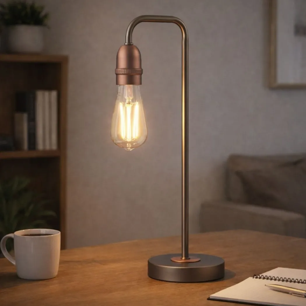 Vitor Industrial Copper Table Lamp