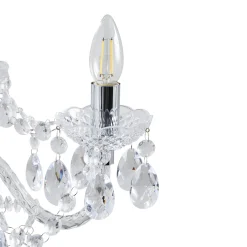 Vivienne 8 Light Chrome & Clear Chandelier Ceiling Pendant