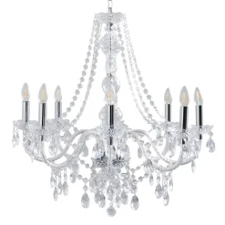 Vivienne 8 Light Chrome & Clear Chandelier Ceiling Pendant