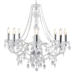 Vivienne 8 Light Chrome & Clear Chandelier Ceiling Pendant