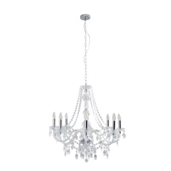 Vivienne 8 Light Chrome & Clear Chandelier Ceiling Pendant