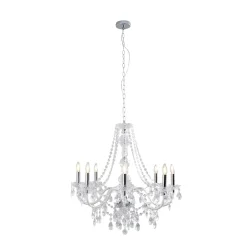 Vivienne 8 Light Chrome & Clear Chandelier Ceiling Pendant